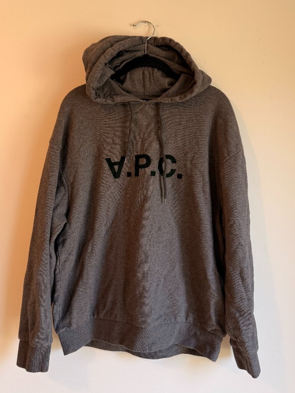 A.P.C. Grey Hooded Sweatshirt, Size M